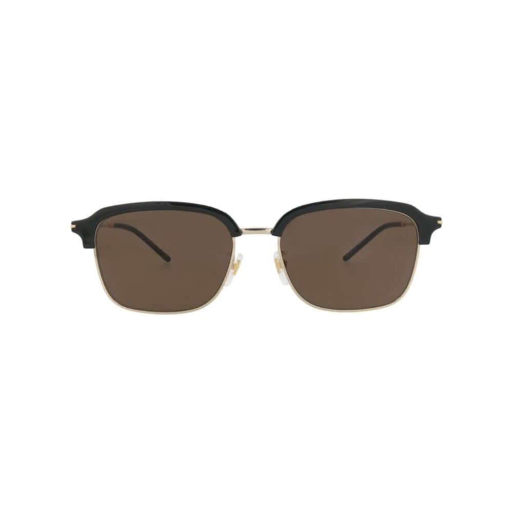 Gucci Square-Frame Metal Sunglasses Gold Mens